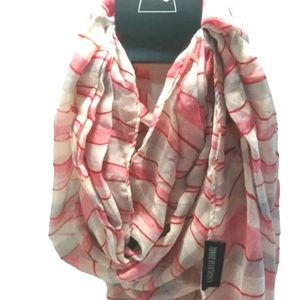 New Charlotte Daniel Infinite Striped Scarf Fringed Easter Spring boho southwest